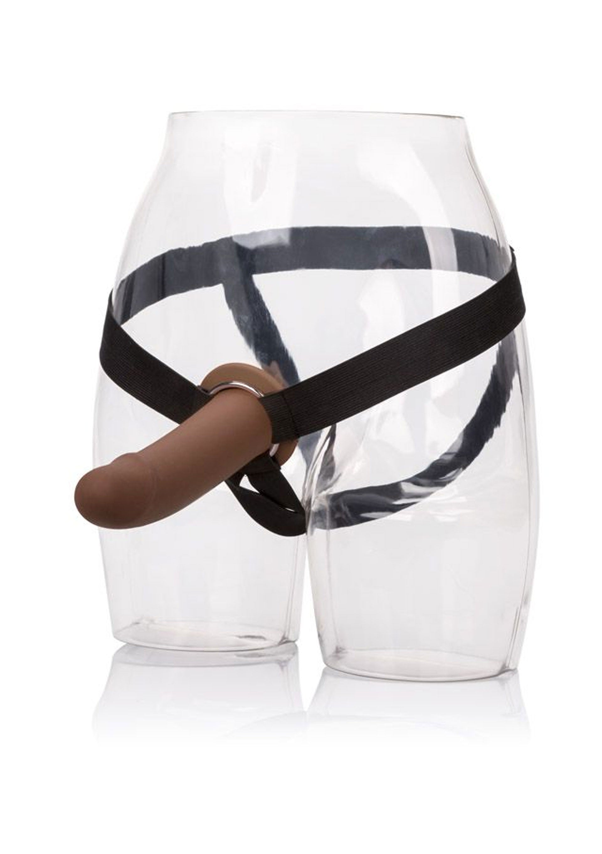 Fallo realistico vaginale anale strap on dildo indossabile guaina per pene prolunga fallica brown